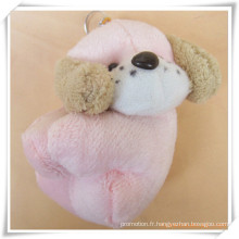 Peluche chien rose pour la promotion